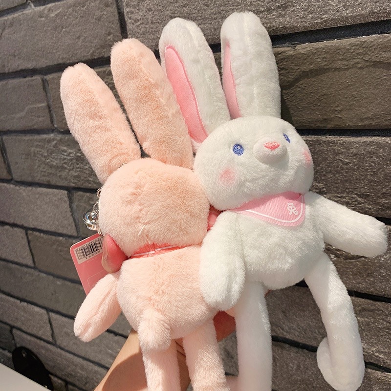 Gantungan Kunci Boneka Kelinci Bahan Plush Ukuran 30cm Untuk Hadiah Ulang Tahun Anak
