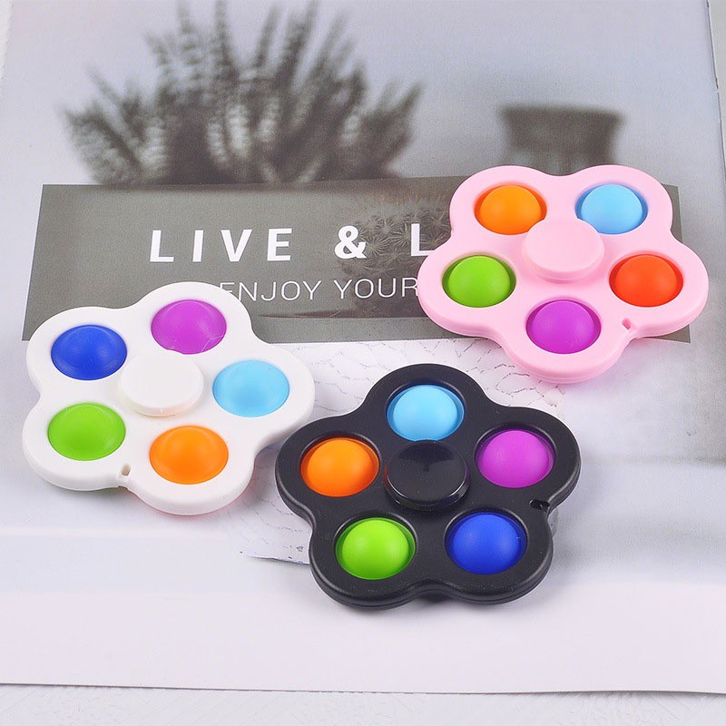 HanyaBeli Fidget Spinner Pop It Pop Spinner Toys Mainan Anak Pop It Anti Stres-3