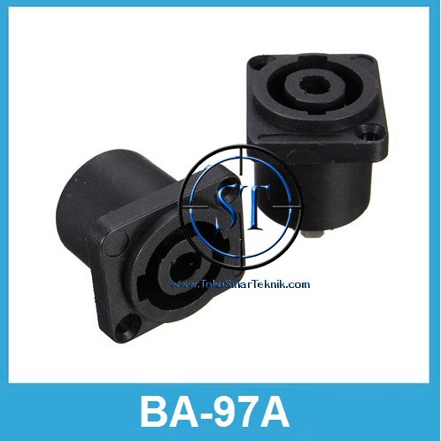 Socket Spikon Kecil Female Box Soket Speacon Terminal Speakon Kotak / Bulat Tebal Ampli Speaker BA-97