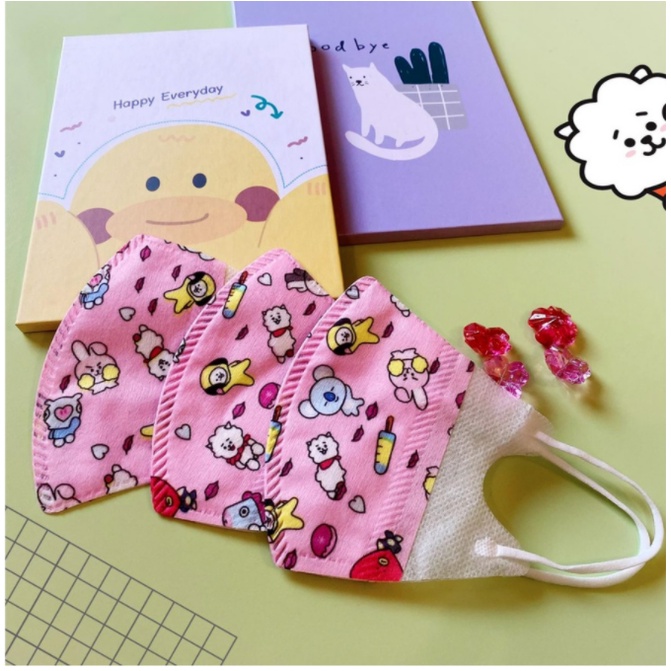 Masker Duckbill BTS Anak Motif Premium Import Murah isi 50Pc