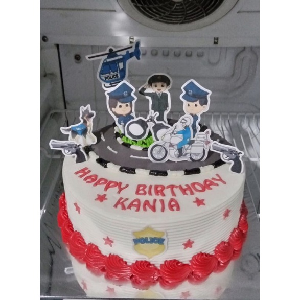 

kue ulang tahun tema polisi