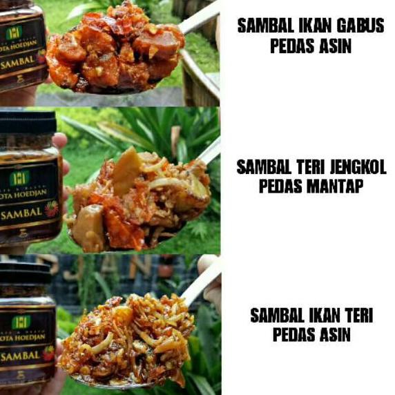

[TERLARIS] SAMBAL KOTA HOEDJAN : SAMBAL TERI, GABUS, PARU, JENGKOL, PETE, MELINJO, BAWANG, CUMI