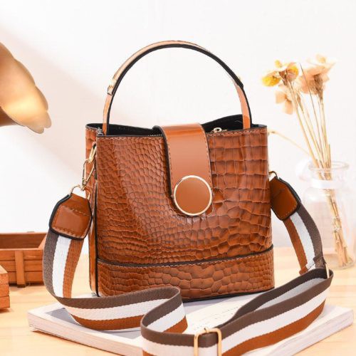 GI 19385 RISCE TAS SELEMPANG TALI MOTIF IMPORT WANITA CEWEK PEREMPUAN JAKARTA BATAM KULIT BUAYA JT