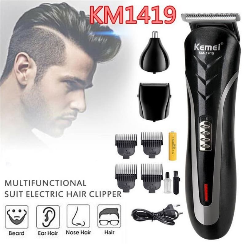 BISA COD New Item Mesin alat Cukur Rambut Kemei KM-1419 &amp; KM 6558 Clipper 3in1 Hair Clipper