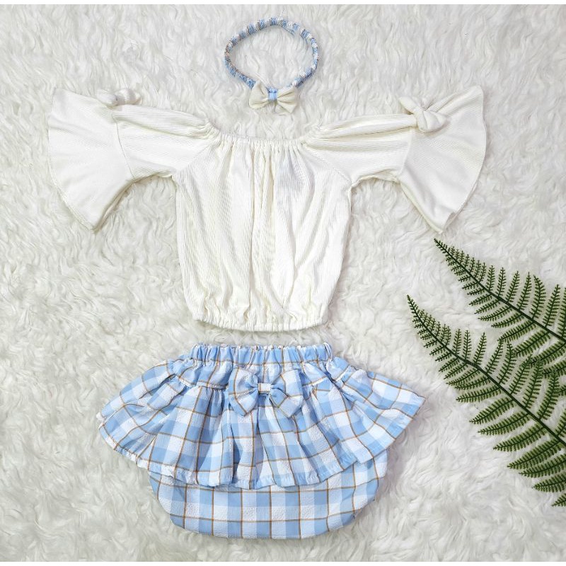 Baju bayi perempuan stelan celana atasan knit baby girl008