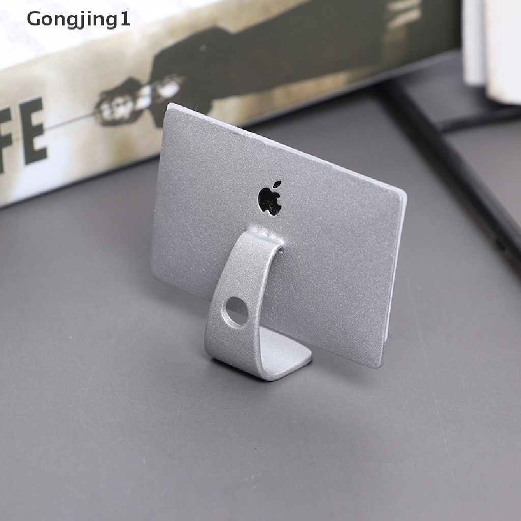 Gongjing1 Mainan Miniatur Komputer + Mouse + Keyboard + Alat Tulis Skala 1: 12 Untuk Aksesoris Rumah Boneka