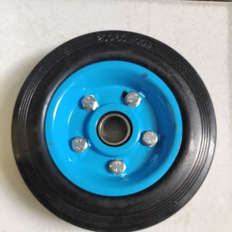 roda Rolly 8&quot; biru / roda TRolly 8&quot; biru / roda gerobak 8&quot; biru