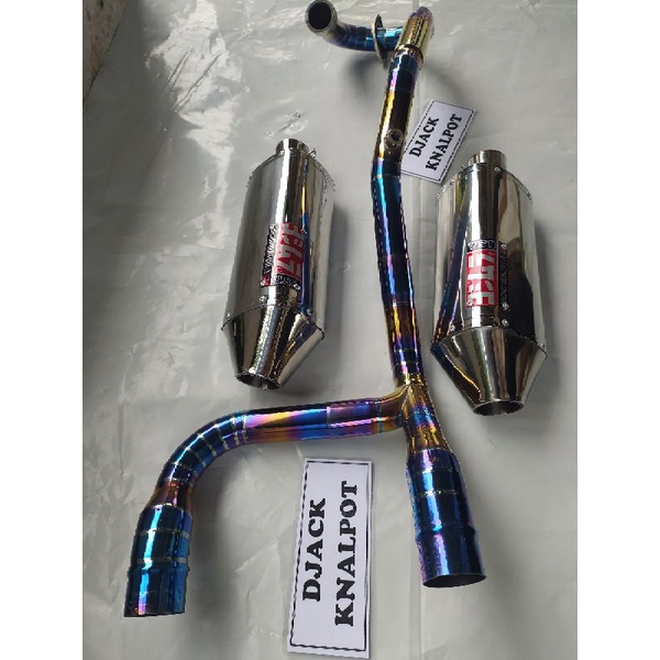 Knalpot CRF 250 Rally Kanan Kiri  Yoshimura TRC Header Blueflame