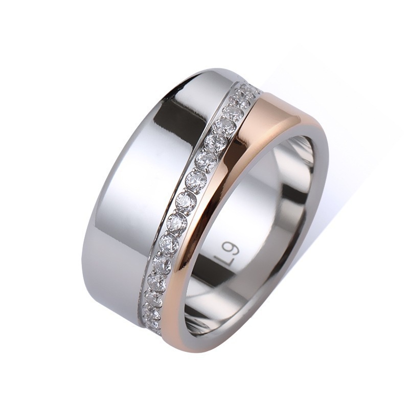 Gaya Baru Fashion Eropa Amerika Unik Anti Karat Cincin Hypoallergenic Titanium Steel Cincin Pria Wanita Gaya Pasangan Rings