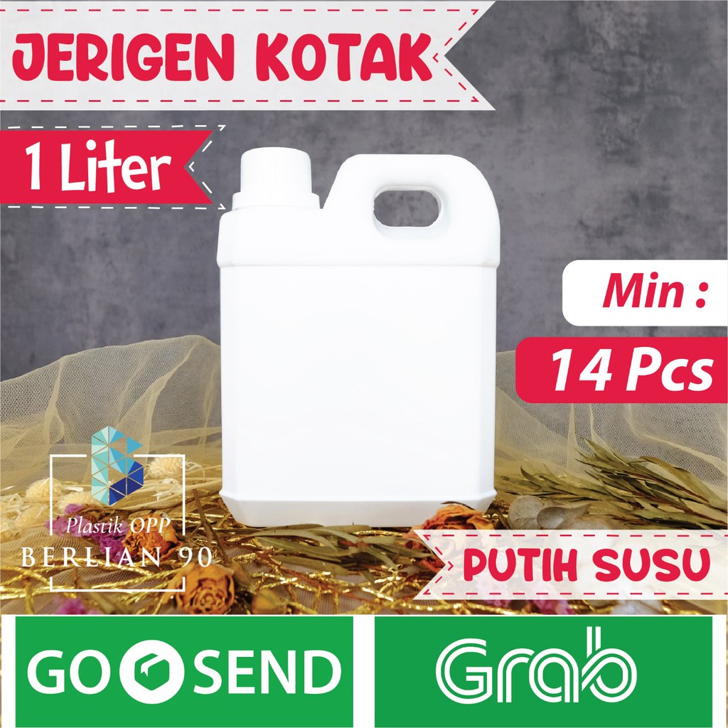 JERIGEN KOTAK 1 Liter Putih Susu isi 14 TERMURAH