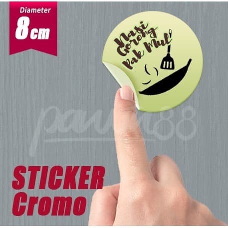 

Stiker - Sticker Label Kemasan Kromo | D: 8 cm - (15 pcs)