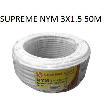 SUPREME KABEL NYM 3X1,5 mm 50M - Kabel Listrik Supreme 3x1.5 mm 50m