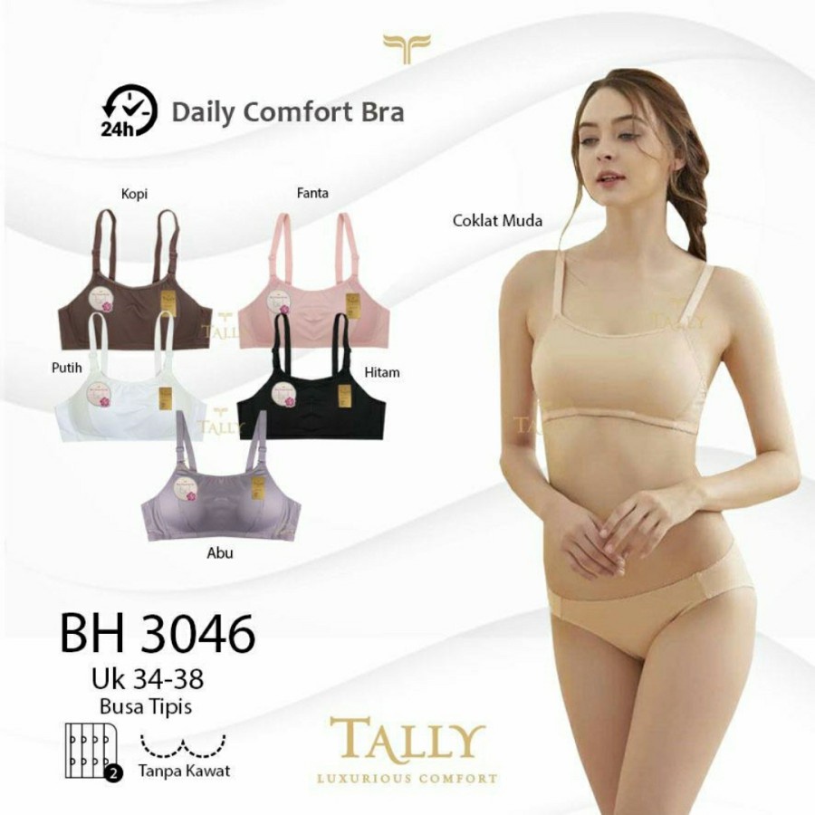 Bra BH kemben tanpa kawat merk Tally 3046 | Bralette