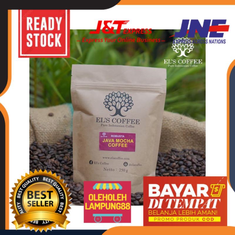 

Els Coffee El's Coffee Lampung Kopi Java Mocha Kopi Robusta Asli Kemasan 250Gr Oleh Oleh Lampung