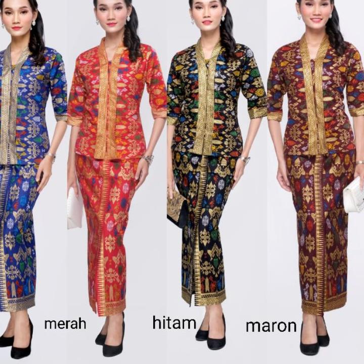 (BEST SELLER) Kebaya Pramugari Batik Santika Rok Panjang