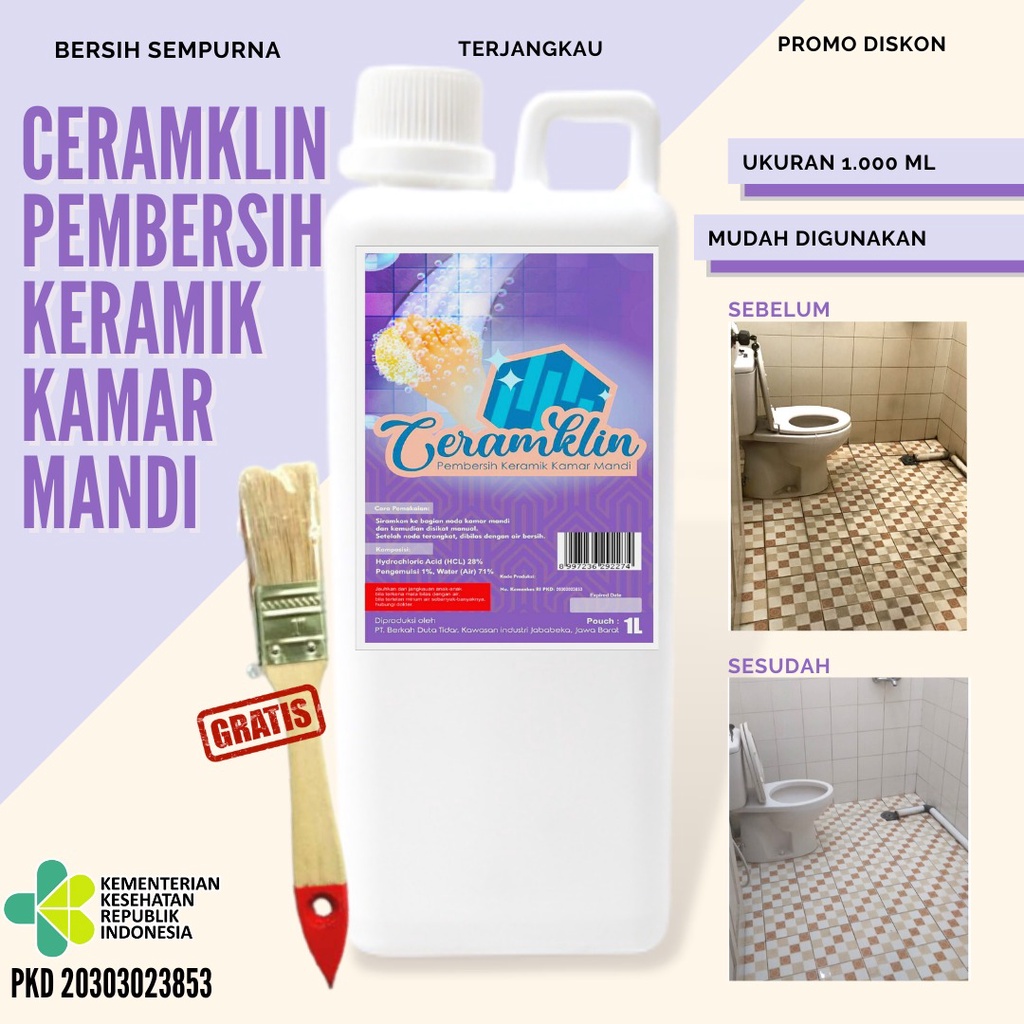 GRATIS BUBBLE!! CREAMCLIN [BONUS KUAS] PEMBERSIH NODA MEMBANDEL PADA KERAMIK DAN PORCELAIN