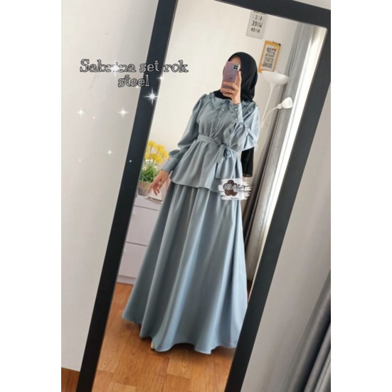 Sabrina one set athata terbaru / Ori athata by dzee / setelan rok bahan syakilla premium