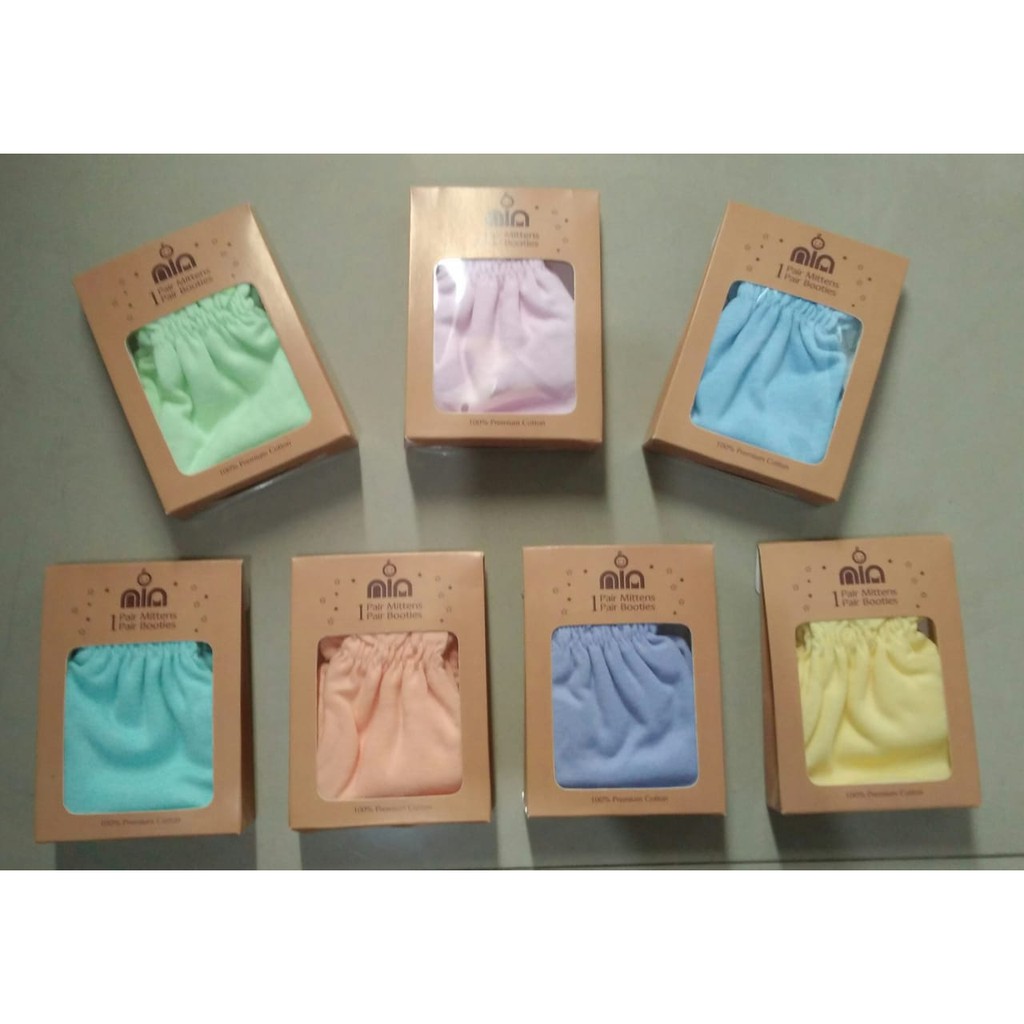 Sarung Tangan Bayi Set Nia Premium Polos- Sarung Tangan Bayi Murah / Sarung Tangan Kaki Bayi NIA