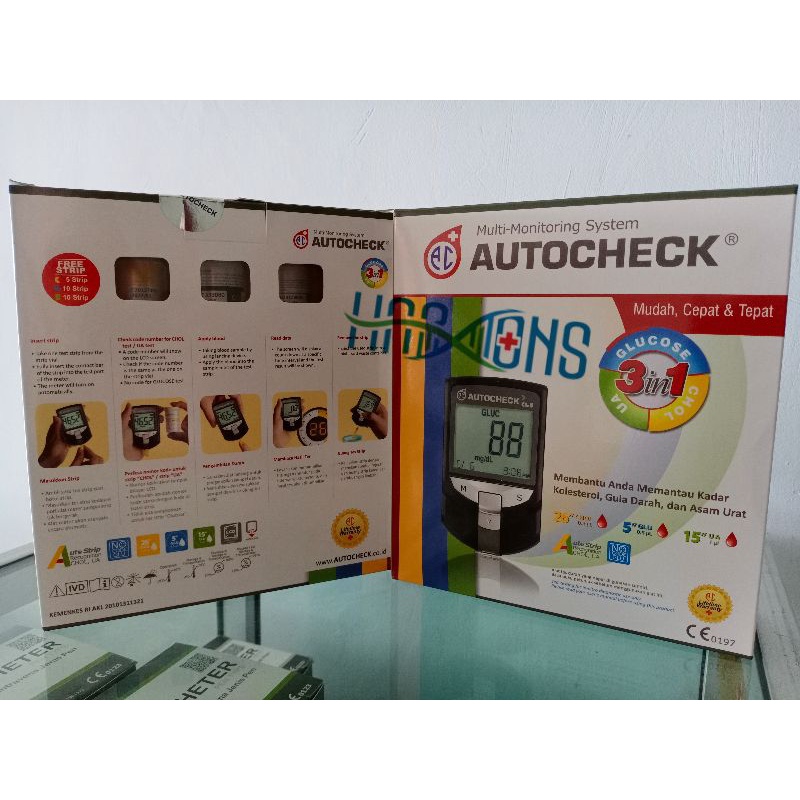 Alat Tes Gula Darah, Kolesterol, Asam Urat 3 in 1 Autocheck