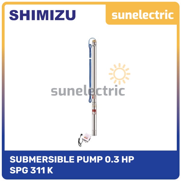 Shimizu SPG 20 311 K BIT 1/3 HP Shimizu Pompa Sumur Dalam Submersible Pump 3 inch + Kabel 30m / Pomp
