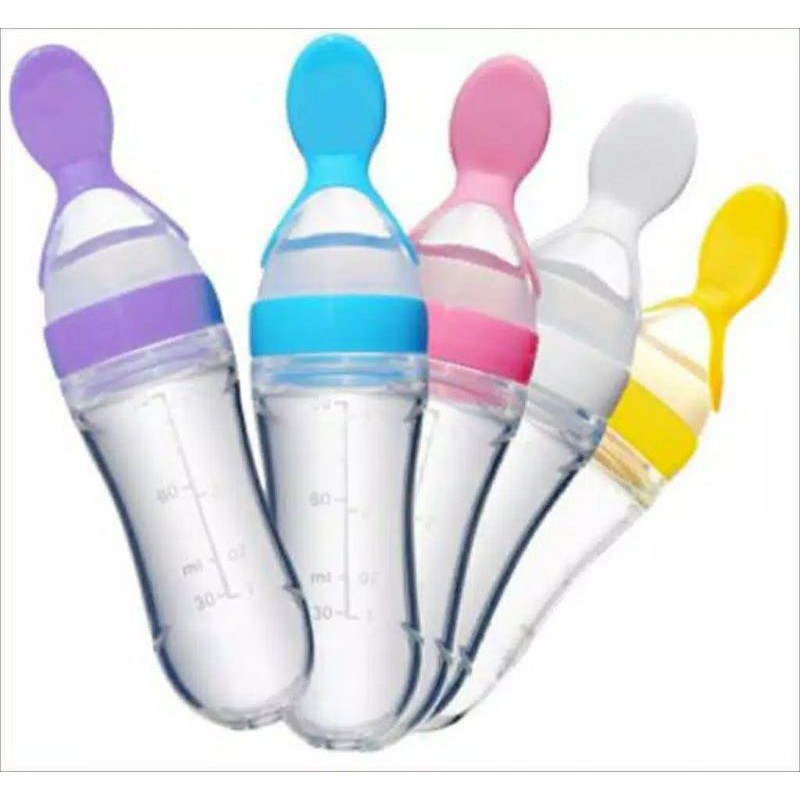 Botol Sendok Bayi Silikon/Botol Sendok Makan Bayi /BOTOL DOT Silicone Sendok Makan bayi