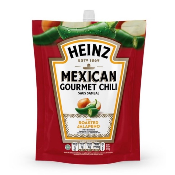 HEINZ Saos Indonesian Gourmet Chili 125gr Raw Mango Travel Size Heinz