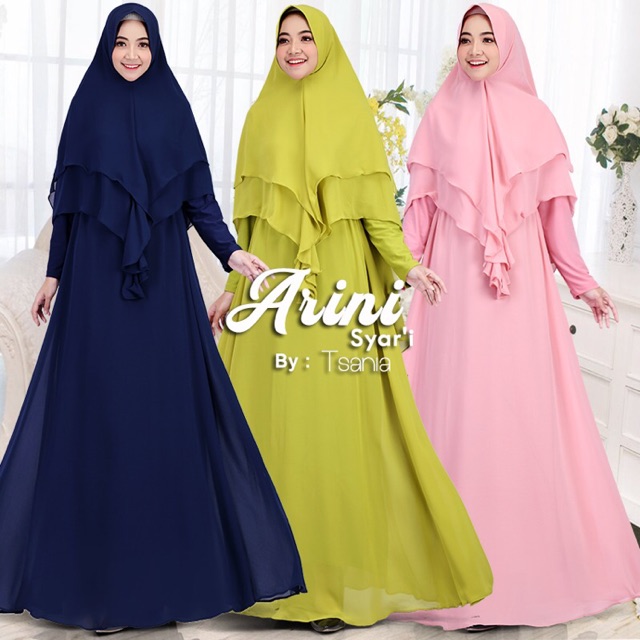 Gamis ceruti baby doll premium, ceruti baby doll murah