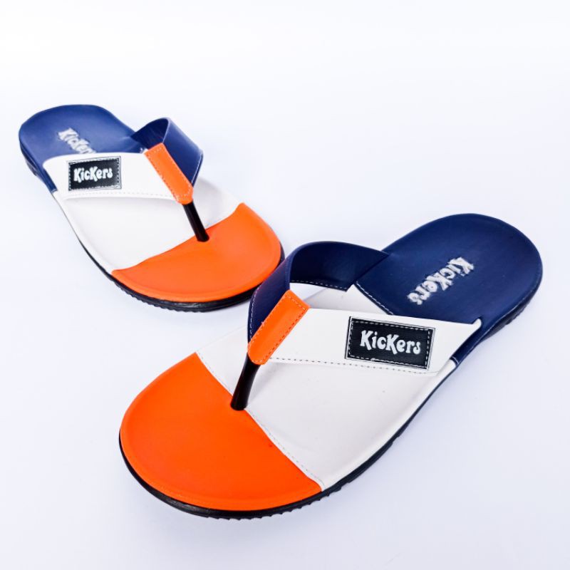 Sandal Pria Distro Sendal Jepit Tiga Warna Multiple KCK