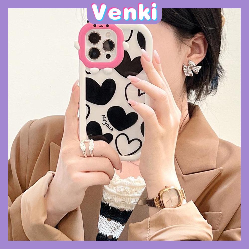 iPhone Case Silicone Soft Case Clear Case Airbag Shockproof Protection Camera Shiny Feel Love Cartoon Cute Compatible For iPhone 11 Pro Max 13 Pro Max 12 Pro Max 7Plus xr XS Max