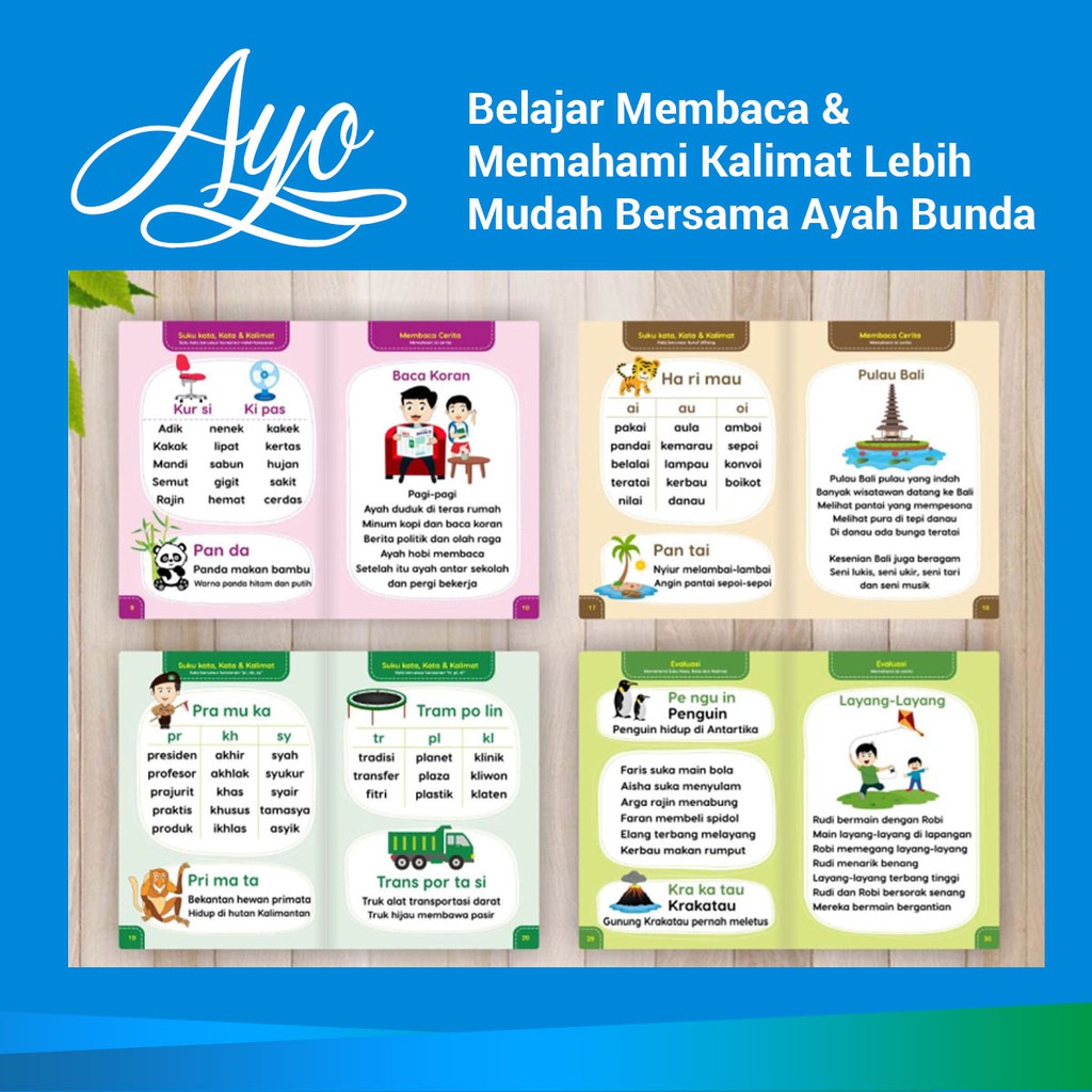 Cara Belajar Anak Supaya Cepat Membaca / Buku Belajar Membaca Anak Tk Balita Mengenal Suku Kata Kalimat Cerita