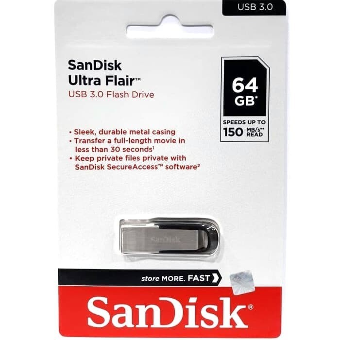 SANDISK FLASHDISK 64G GB ULTRA FLAIR CZ73 USB 3.0 UP TO 150 MB/S -64GB