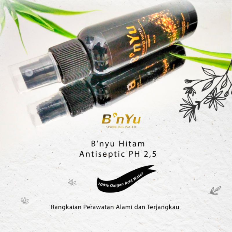 B'nyu Sparkling water beauty acid water | &quot;Air ajaib&quot; dg sejuta manfaat | Bnyu hitam (antiseptik)