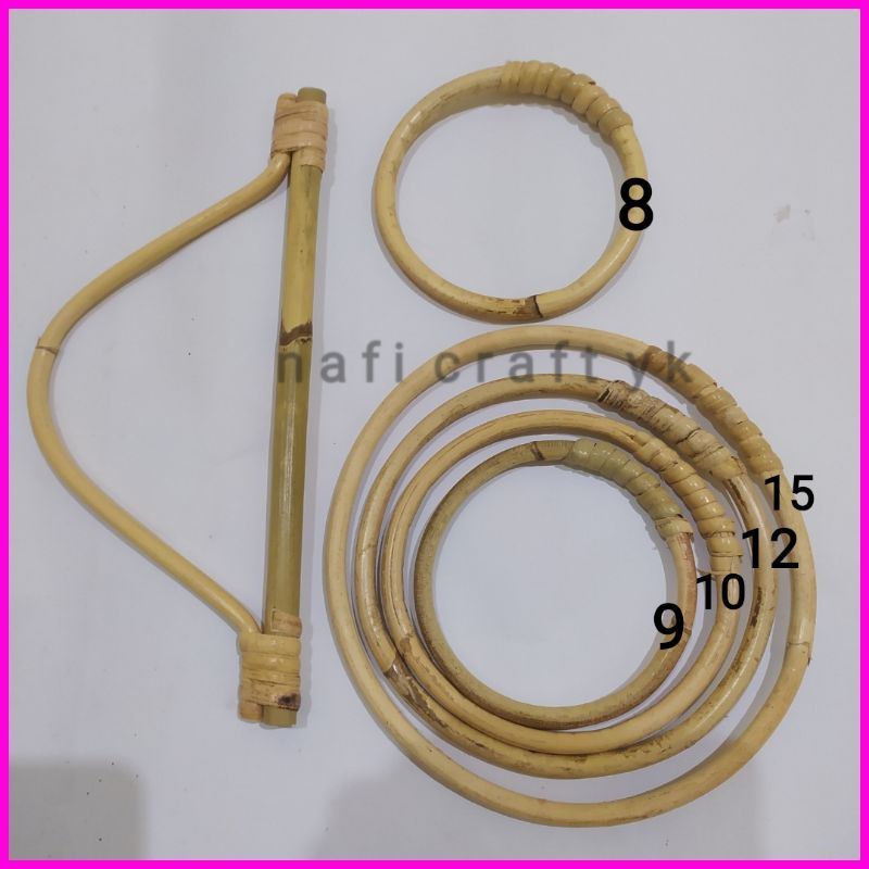 rotan bulat untuk dekorasi - ring rotan bulat - rotan lingkaran - rotan bulat untuk pegangan tas - r