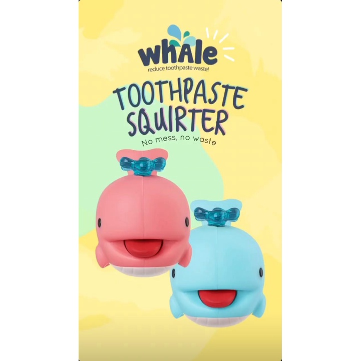 Flipper Whale Toothpaste Squirter Alat Penjepit Pasta Gigi Anak Lucu Animal