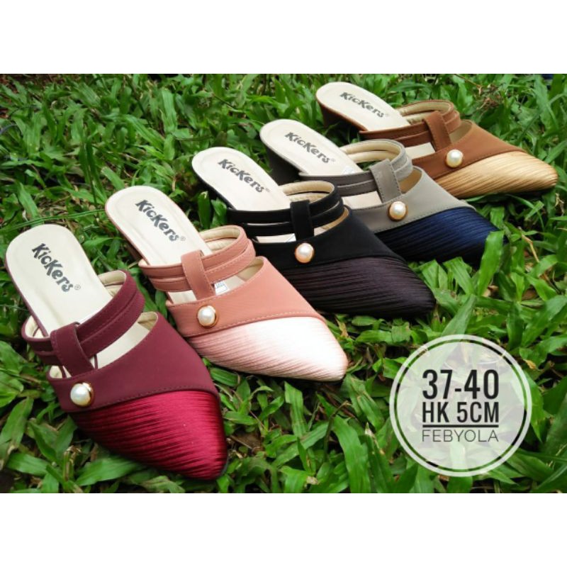 SEPATU WANITA - SEPATU HAK - SEPATU HAK 5 CM - SEPATU KICKERS ~FEBYOLA~