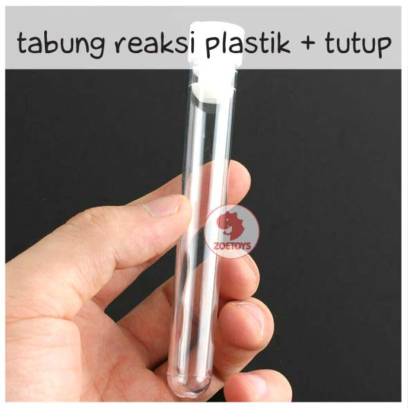 Zoetoys Tabung Reaksi Plastik + Tutup | CULTURAL SCIENCE | Test Tube | Mainan Sains Toy