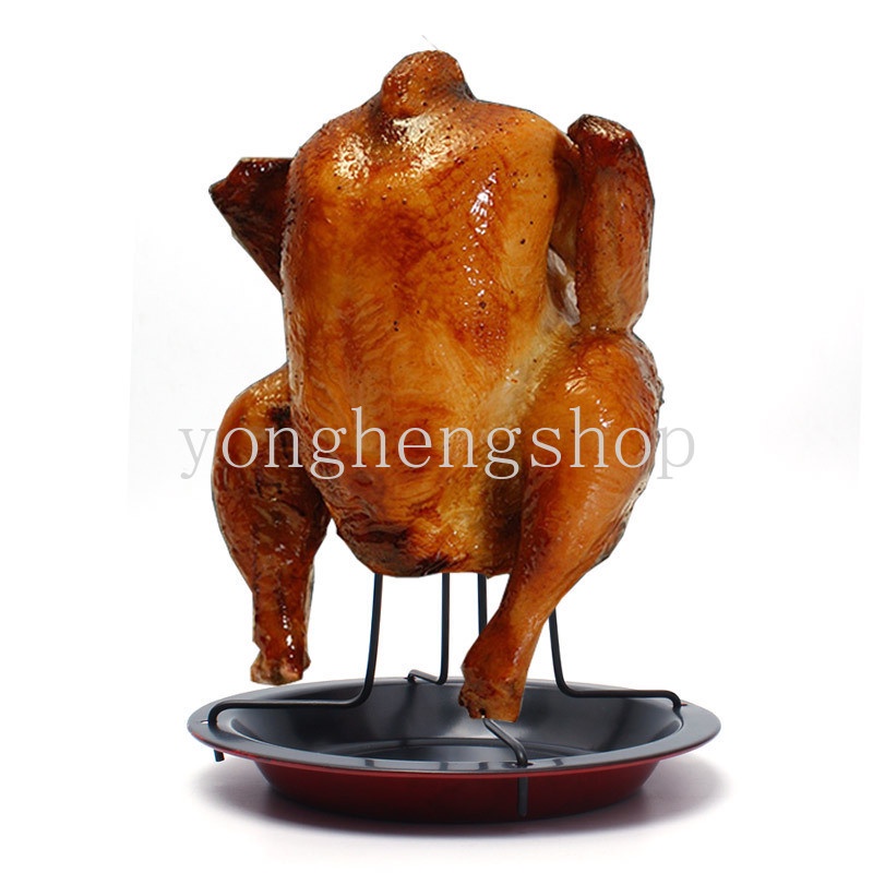 Rak Stand Panggangan Ayam Bebek Bahan Stainless Steel Anti Lengket Untuk BBQ