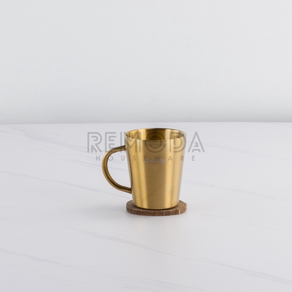 [Remoda] Mug Stainless Steel 300ml Silver/Gold/Rosegold Double Layer