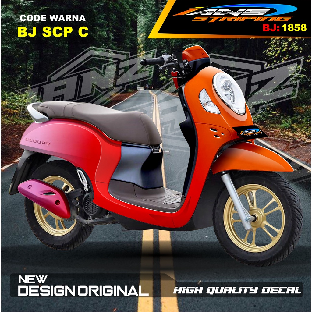 DECAL STICKER FULL BODY SCOOPY / STICKER ALL NEW SCOOPY / STIKER FULL BODY SCOOPY TERMURAH / STIKER MOTOR SCOOPY / STIKER MOTOR