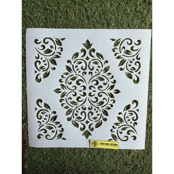 stensil cetakan cet dinding walpaper