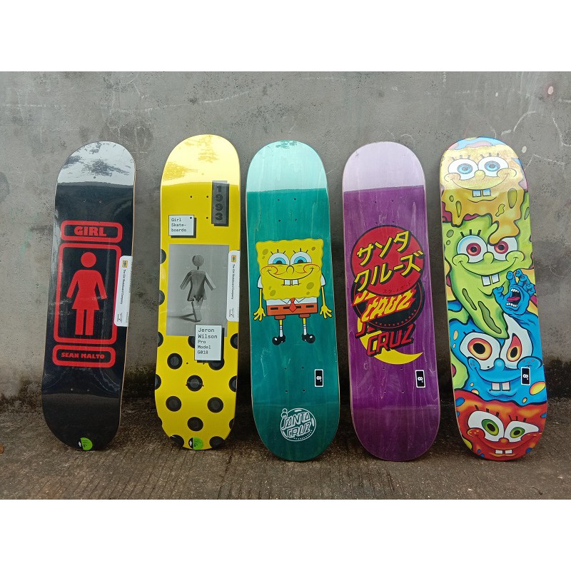 Santacruz deck skateboard Profesional double kick tail 31x8 &quot;7 Lapis Bahan Maple super Elastis