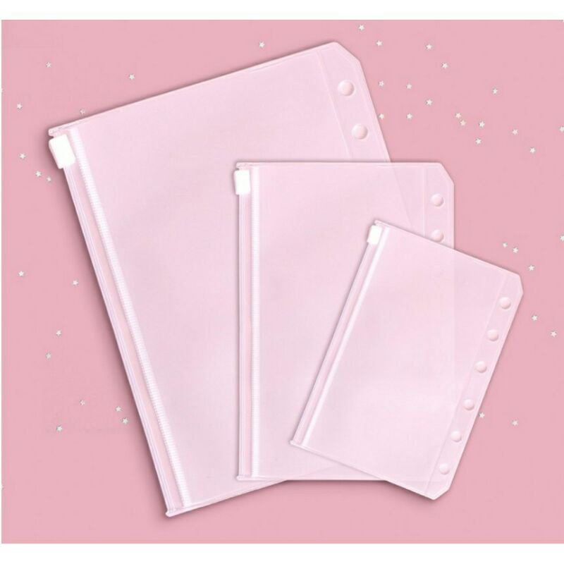 

Ziplock binder A7 A6 A5 Zipper pocket binder 6 ring Binder Pengelola Keuangan ( Ridhl Stuff )