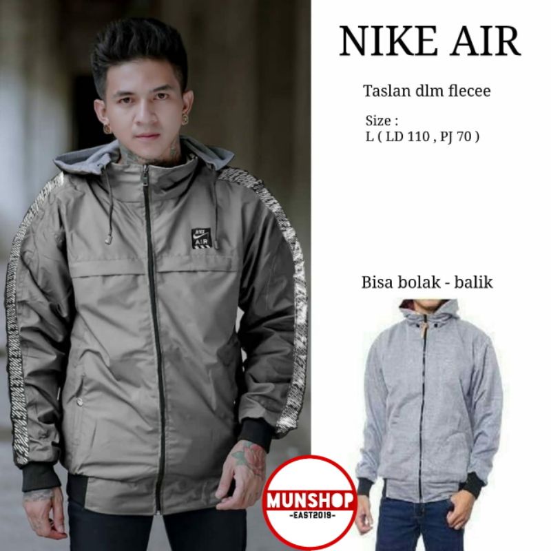 Jaket pria / jaket nike air /Jaket musim dingin / Jaket bolak-balik