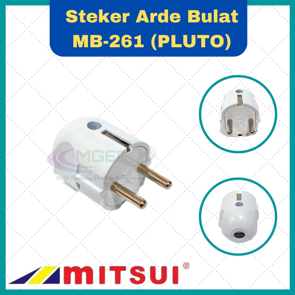 Steker Arde Bulat Kuningan Mitsui Pluto MB 261 SNI