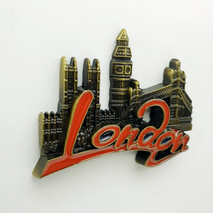 3D LOGAM Souvenir Negara magnet Kulkas Tempelan England London City