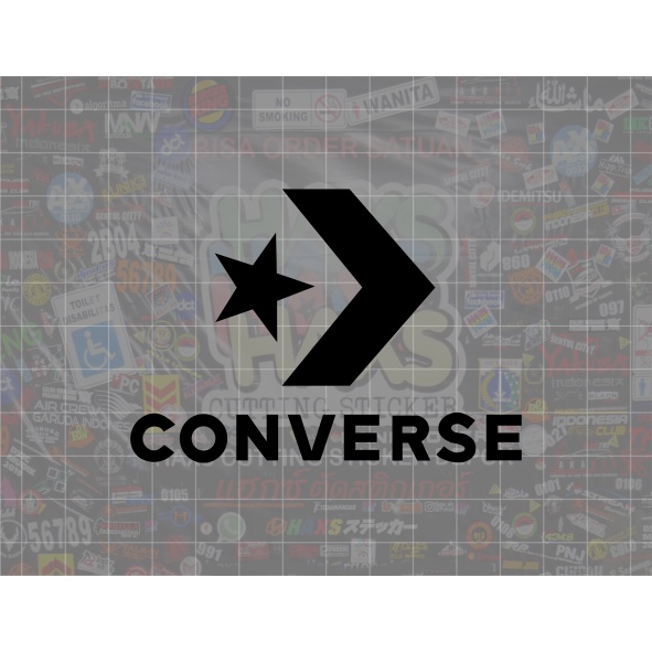 Cutting Sticker Converse Ukuran 9 Cm Untuk Motor Mobil