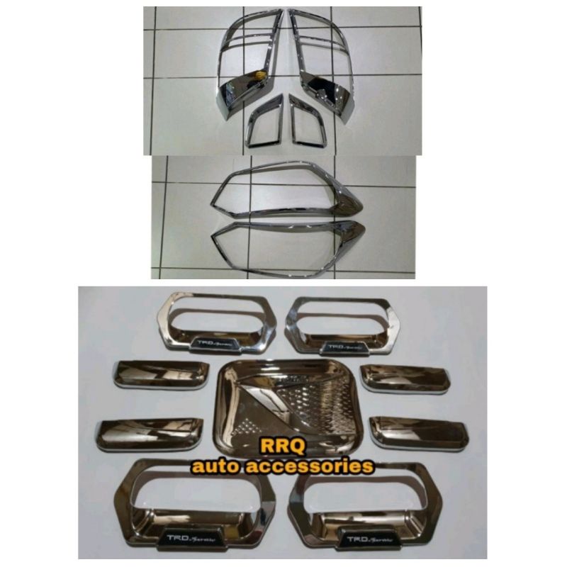 PAKET GARNISH AGYA AYLA CROME 2017 2018 2019 2020 HANDLE OUTER TANK COVER GARNISH DEPAN BELAKANG AYL