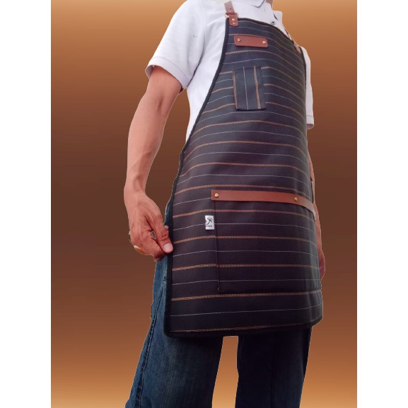 celemek barista apron cowok cewek cafe keren anti air logo keren custom bordir premium