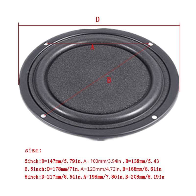 btsg 5/6.5/8 Inch Audio Subwoofer Speaker Bass Passive Radiator Diaphragm Woofer Speakers Repair Parts Accessories for Home Theater