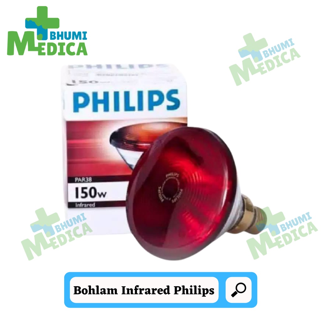 Bohlam Infrared Philips Lampu Terapi Inframerah 150Watt PAR38 Merk Philips